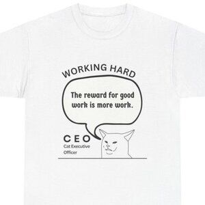 Funny Sarcastic CEO Cat Unisex Heavy Cotton Tee